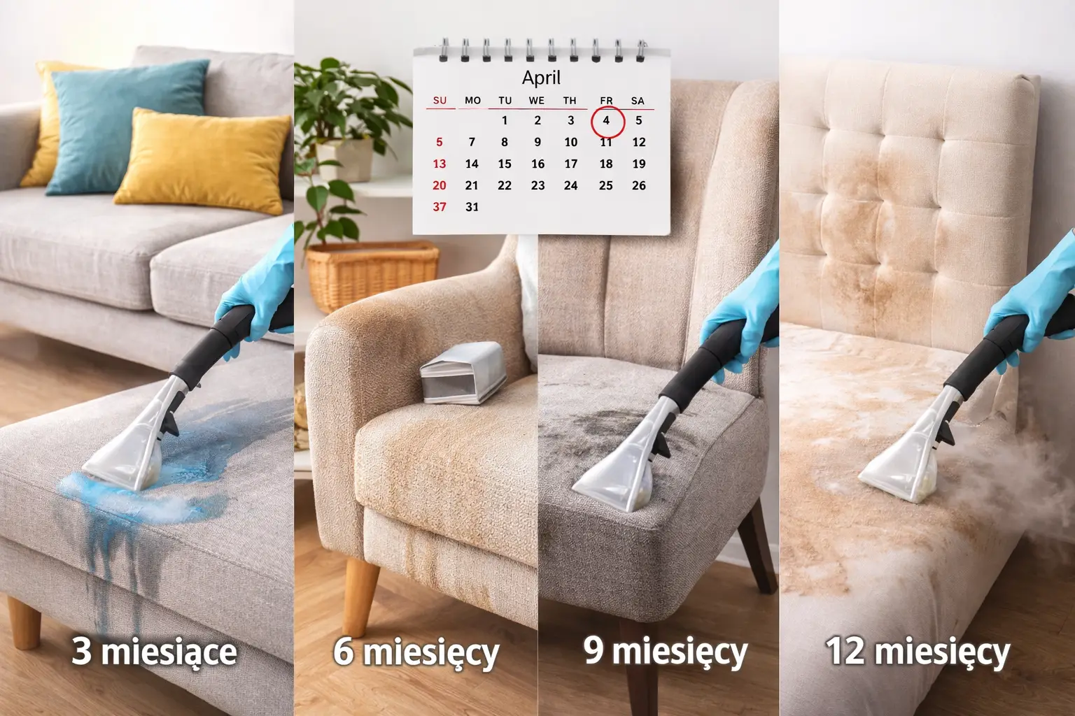 Jak często prać tapicerkę i dywany — Aurora Clean