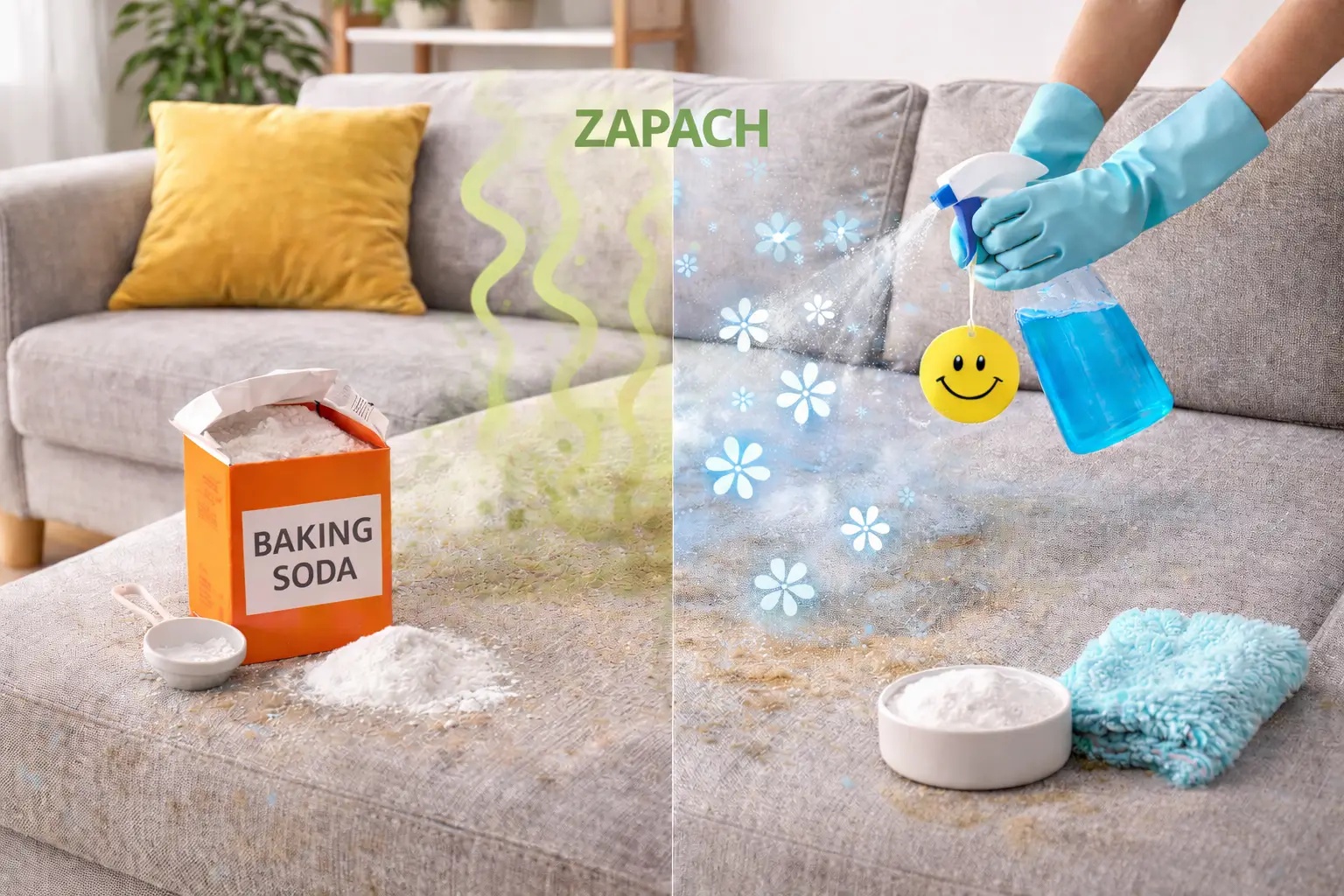 Jak usunąć zapach z kanapy — Aurora Clean
